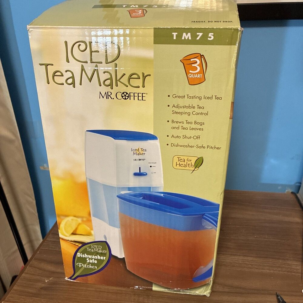 Mr. Coffee TM75 3-Quart Iced Tea Maker Blue Brand New in Box 2009 - Picture 9 of 13